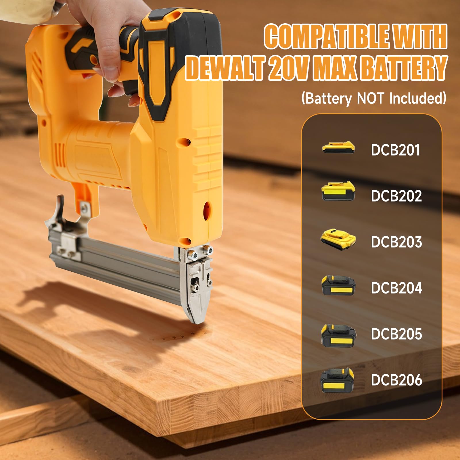 Chiodatrice 20 V MAX 18 GA per tappezzeria e lavorazione del legno, cucitrice a corona stretta con 1000 chiodi 500 punti