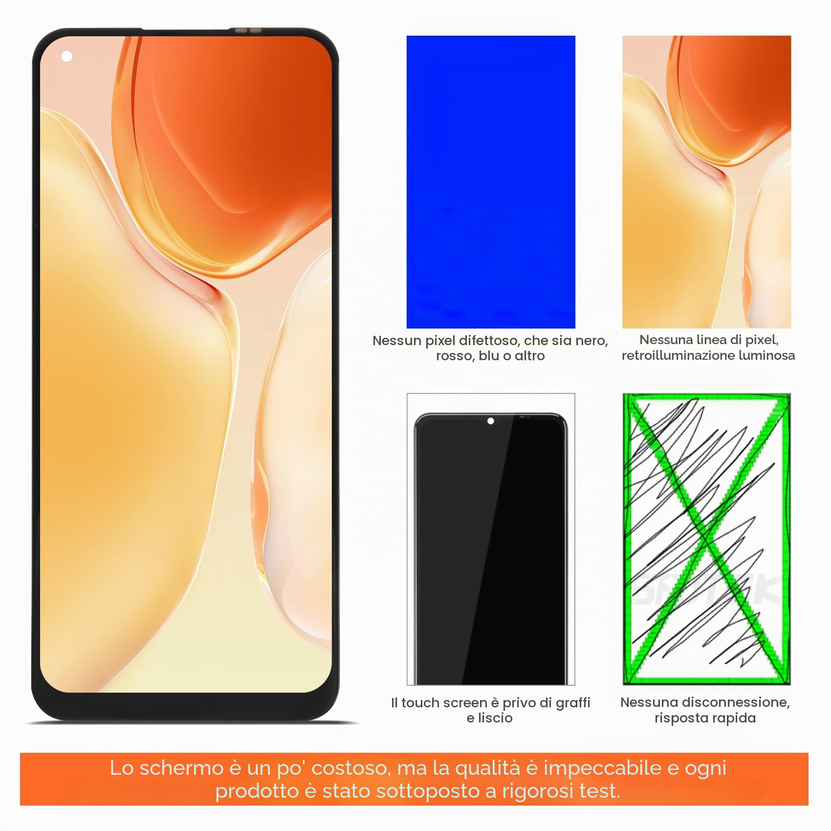 AGCUT per Oppo A53 4G LCD Display per Oppo A53/Oppo A53S/Oppo A32/Oppo A33 4G LCD Schermo CPH2139 CPH2135 Touchscreen Digitizer Full Assembly Kit di Riparazione(Nero, Non per Versione 5G)