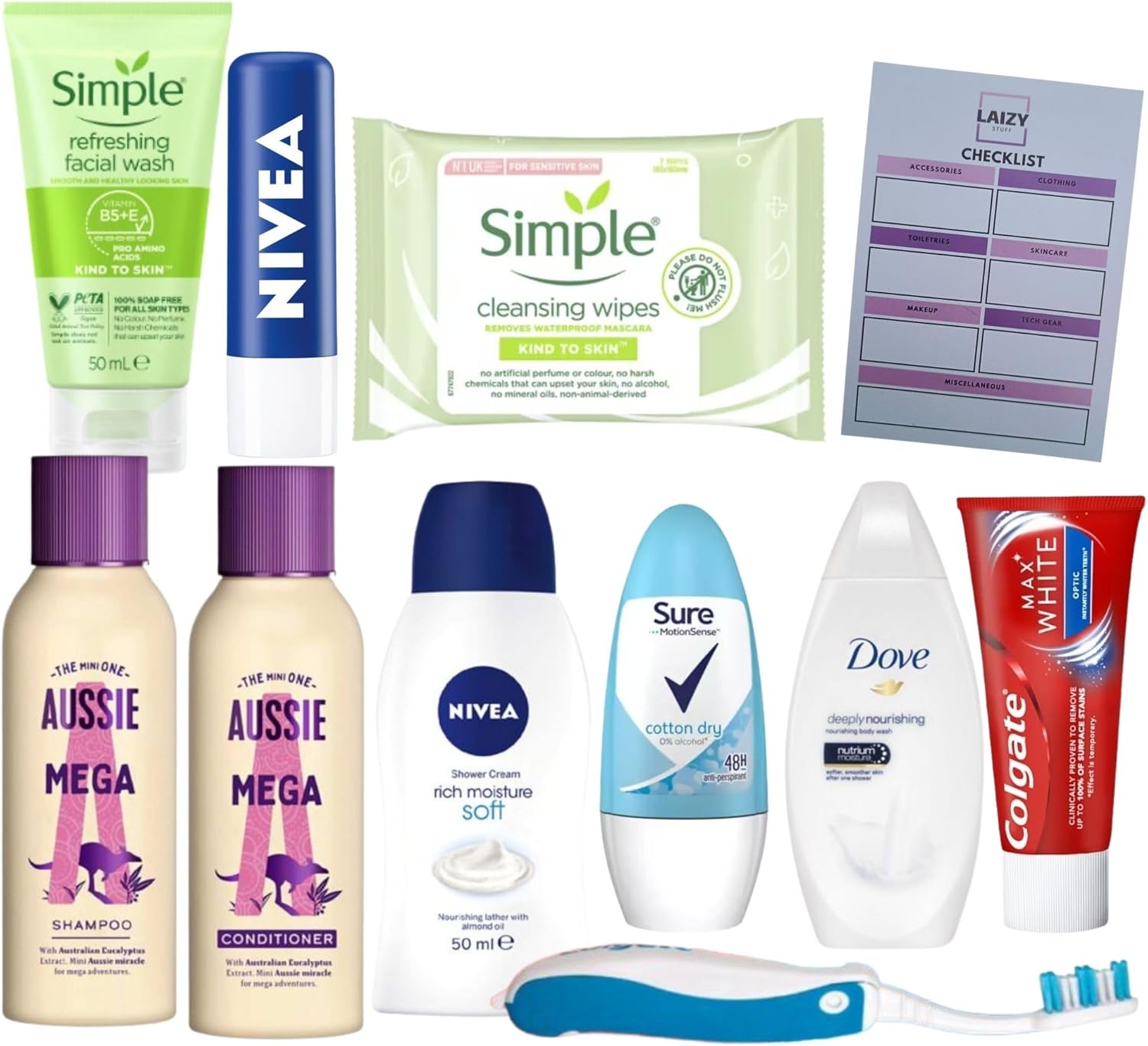 Travel Toiletries Set for Women Complete Mini Travel Toiletries