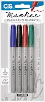 Marcador Permanente CIS Markee, Blister c/4 unidades, Multicor
