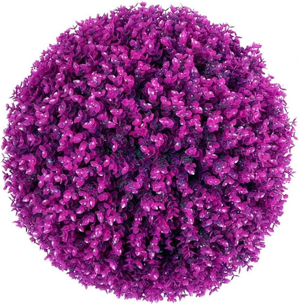 HoTRA Artificial Plant Topiary Ball Colorful Topiaries Trees Ball Lifelike Boxwood Leaf Plants Ball for Wedding Home Garden Backyard (Color : Rose Red, Size : 40cm)
