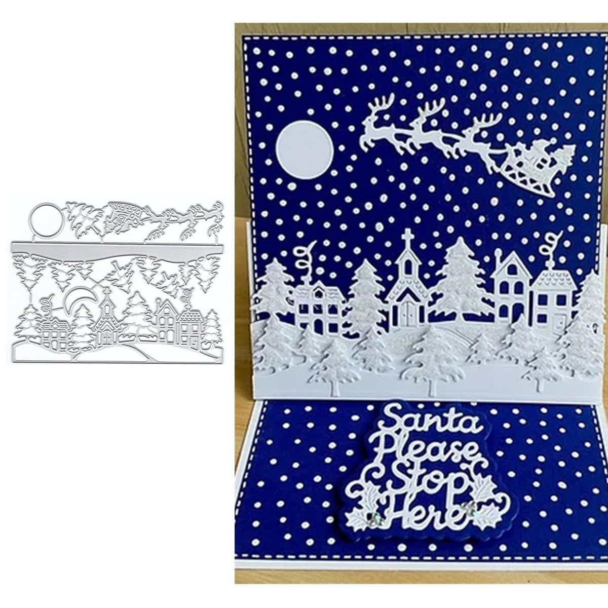 Lot De 3 Matrices De Découpe En Métal Pour Scrapbooking, Gaufrage, Album, Cartes, Loisirs Créatifs (style 9, Arbres De Noël