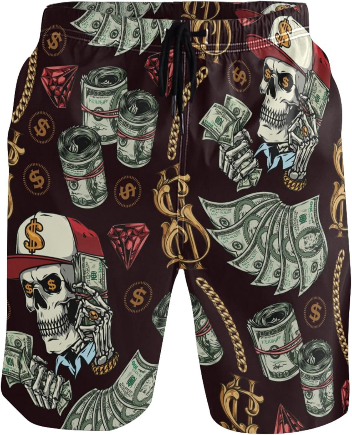 visesunny Stylish Summer Mens Swim Trunks Quick Dry Beachwear Sports Swim Board Shorts Holiday Party Bathing Suits