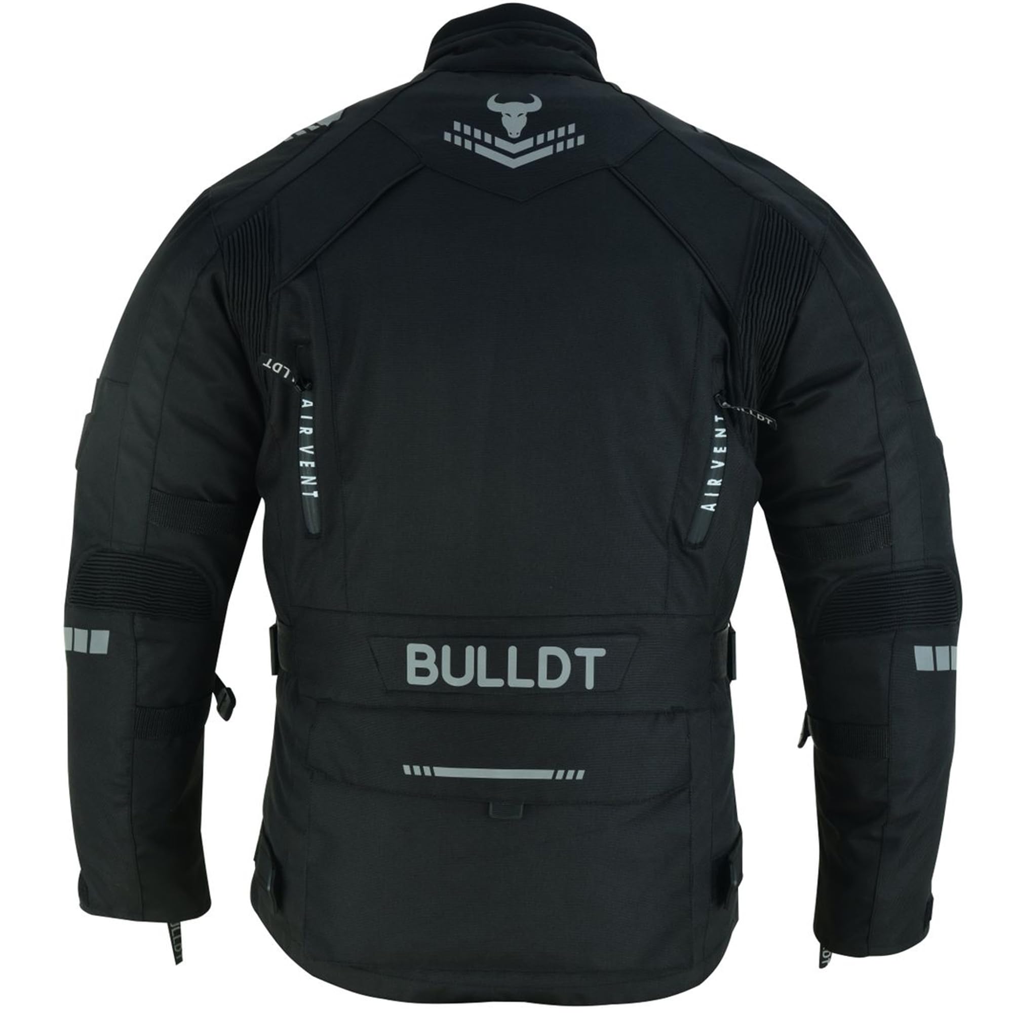 BULLDT Herren Motorradkombi Textilien motorradjacke + Motorradhose inkl. Protektoren, 58/3XL, Schwarz