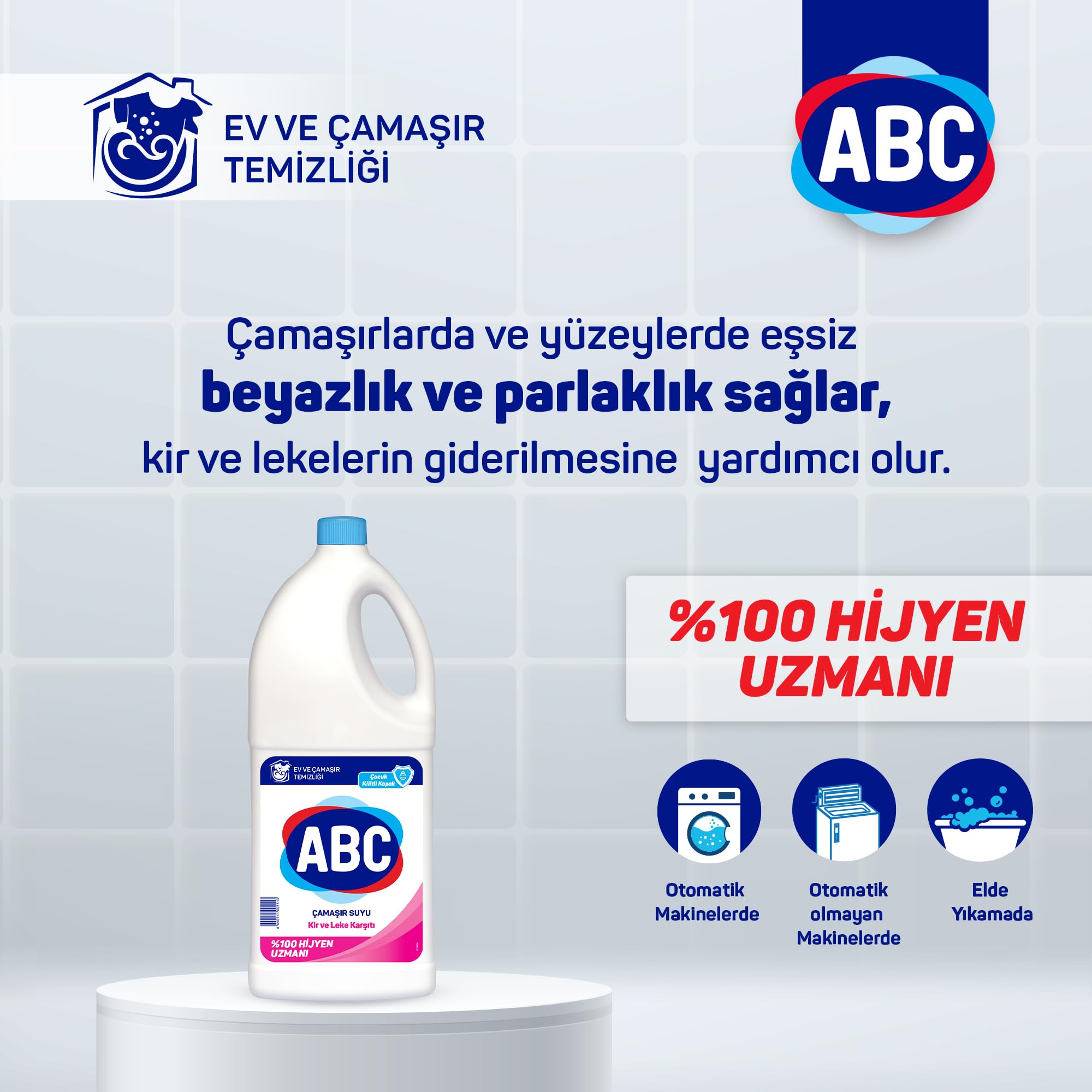 ABC DETERJAN Çamaşır Suyu Kir & Leke Karşıtı 4 L