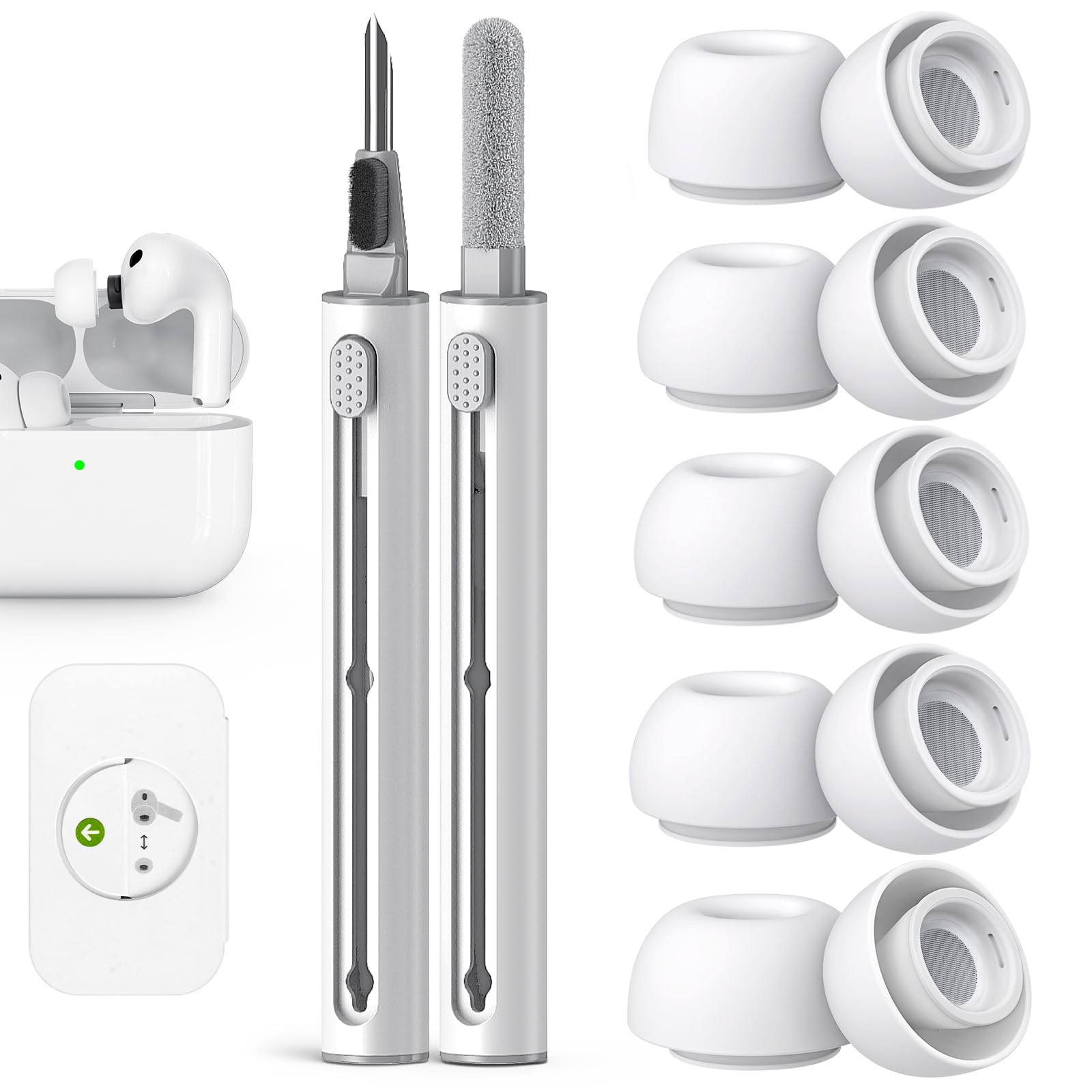 Compatible with AirPods Pro 3 Generation Replacement Ear Tips with Noise Reduction Hole Built-in dust Guard Screen with