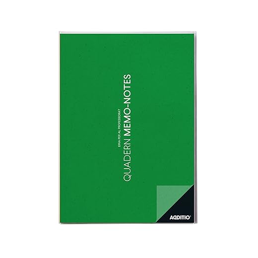 Additio - Cuaderno Memo-Notas 215 X 30 Cm Verde Catalán En Oferta Additio - Cuaderno Memo-Notas Para El Profesorado | Evaluación Continua | Diario De Clases | Tamaño A4 | Catalán | Verde
