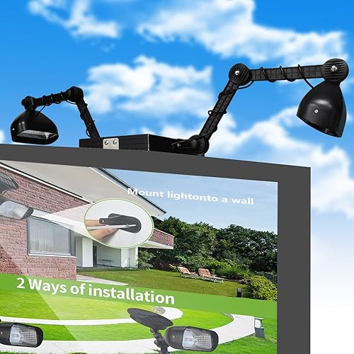 Miniatura 6 de Luz de señal solar comercial, panel solar de 5.5 V 5.2 W y cabezales de lámpara de aluminio de metal, luz de cartelera 3.7 voltios 5200 mAh