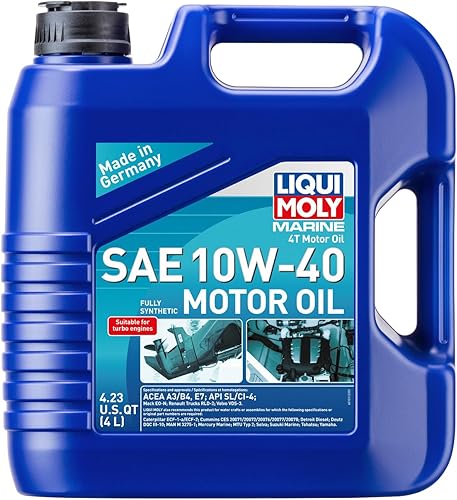 LIQUI MOLY Aceite de motor Marine 4T SAE 10W-40  4 L  Aceite de motor marino  SKU 20508