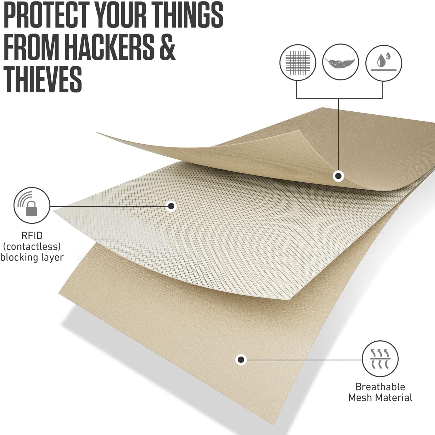 VENTURE 4TH Money Belt for Travel – Hidden Under-Clothes RFID Blocking Passport Holder & Slim Travel Wallet Pouch for Men & Women to Protect Cash, Cards & Documents (Sleek Beige) - Image 5