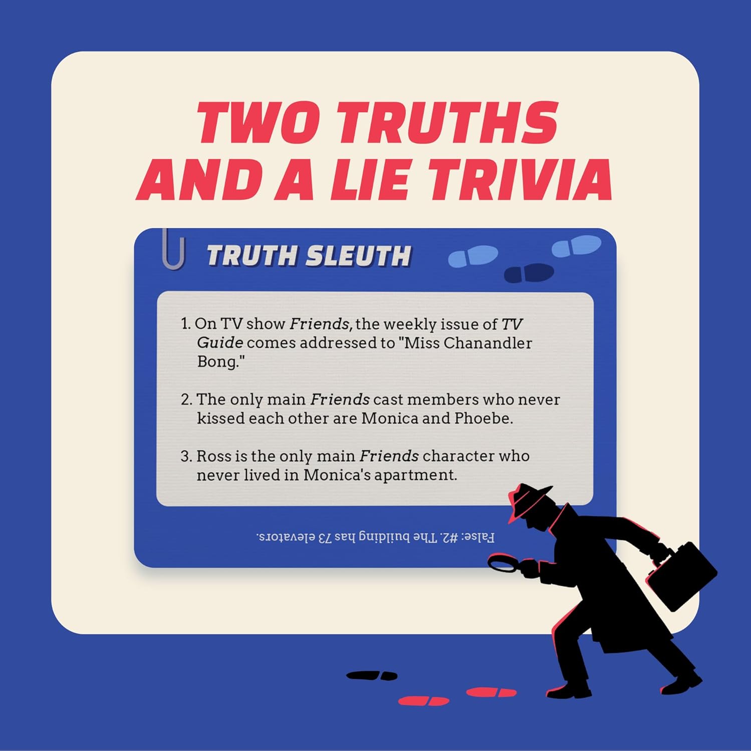 Talking Hearts Truth Sleuth Trivia Game, Two Truths and a Lie Style Trivia with 300 Card Sides