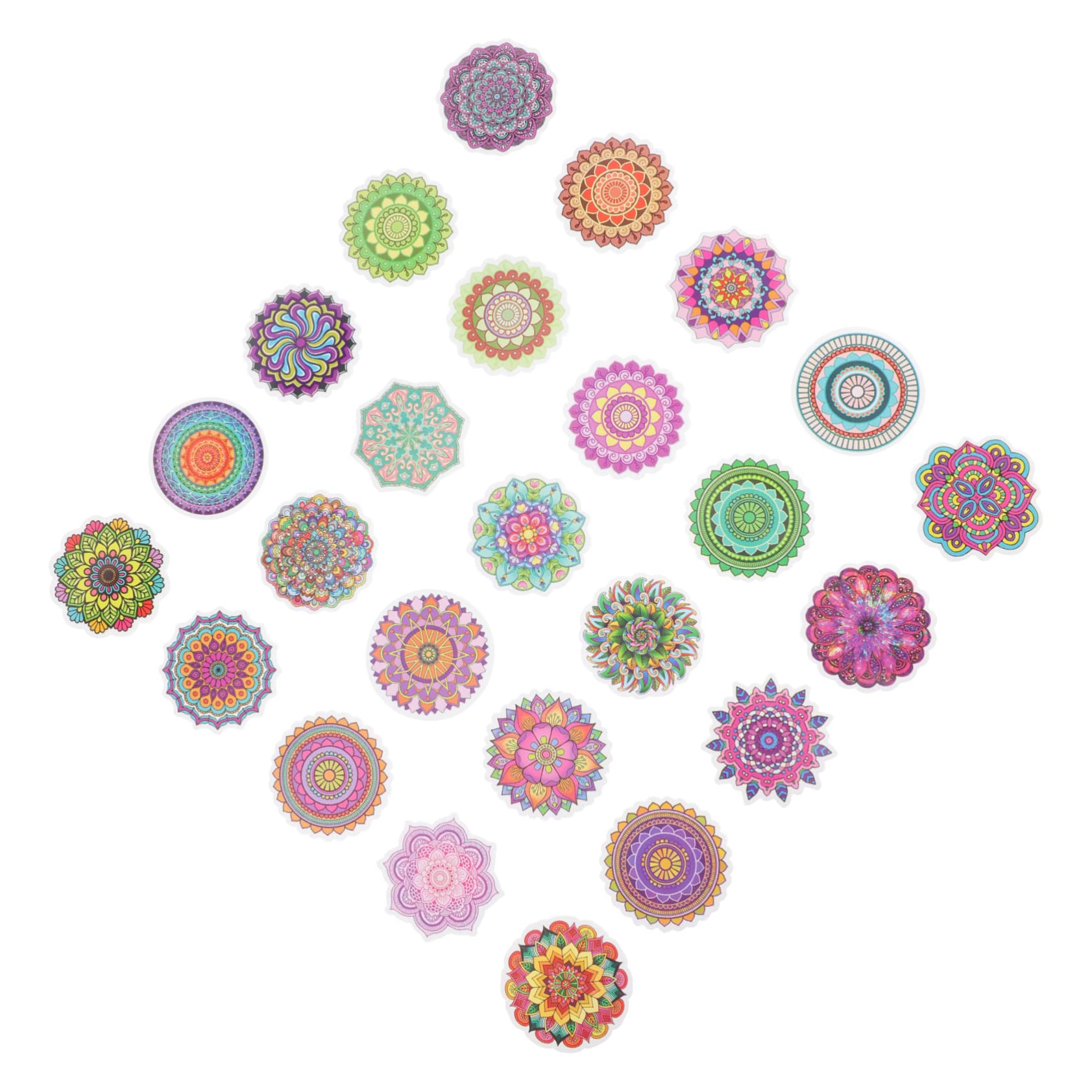 Abaodam 10sets Adesivi Mandala Decorativi Per Laptop Bottiglie e Valigie Di Stickers Colorati e Chic Per Scrapbooking e Regali Design Unici e Materiali Resistenti