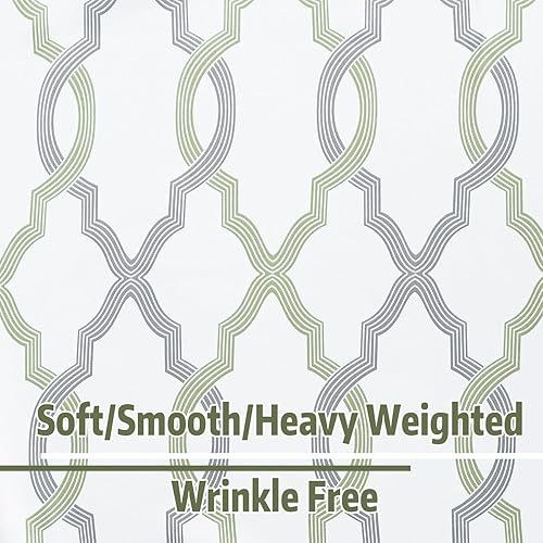 Miniatura 8 de Cortinas opacas térmicas marroquíes con estampado de celosía, 84 pulgadas de largo, cortinas de ventana con pestaña trasera para ahorro de energía,