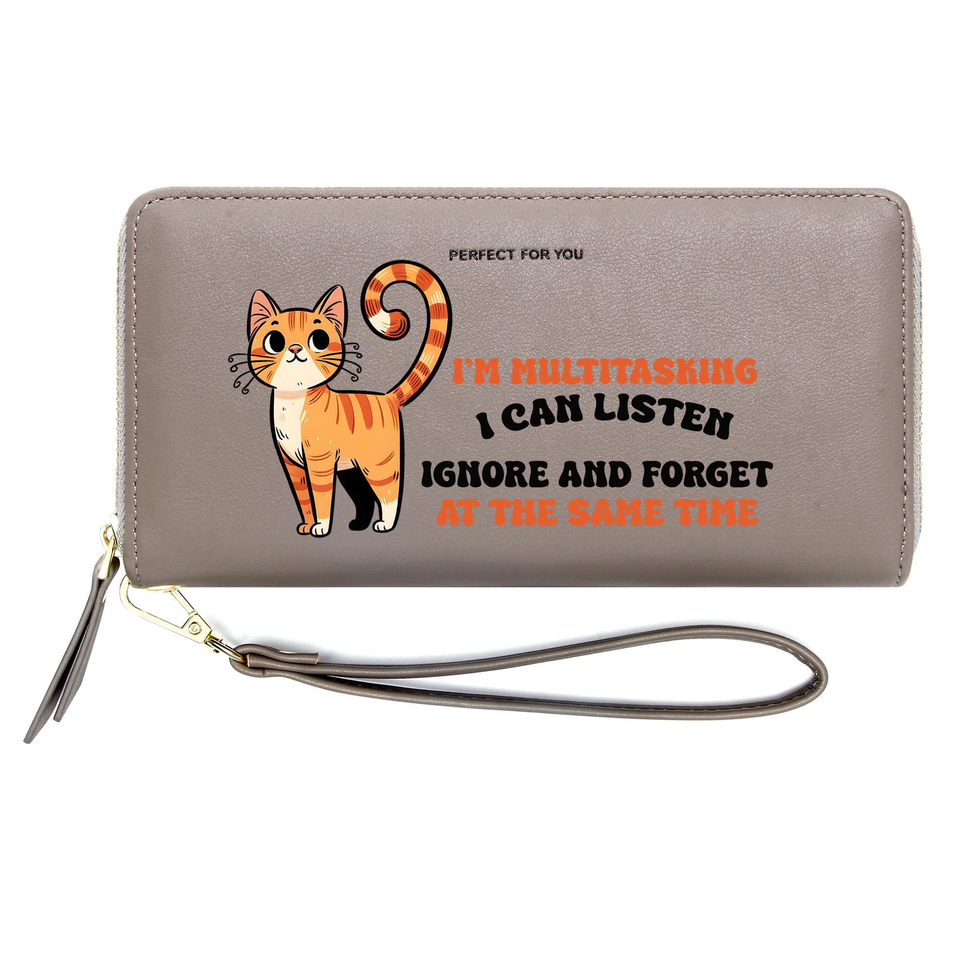 InsWork Personalized Cat Women Wallets,Birthday Gift,Holiday Gift,Father's Gift,Mother's Gift for Parent Grandparent,Valentine's Day Gift for Wife Lover from Spouse 1304i