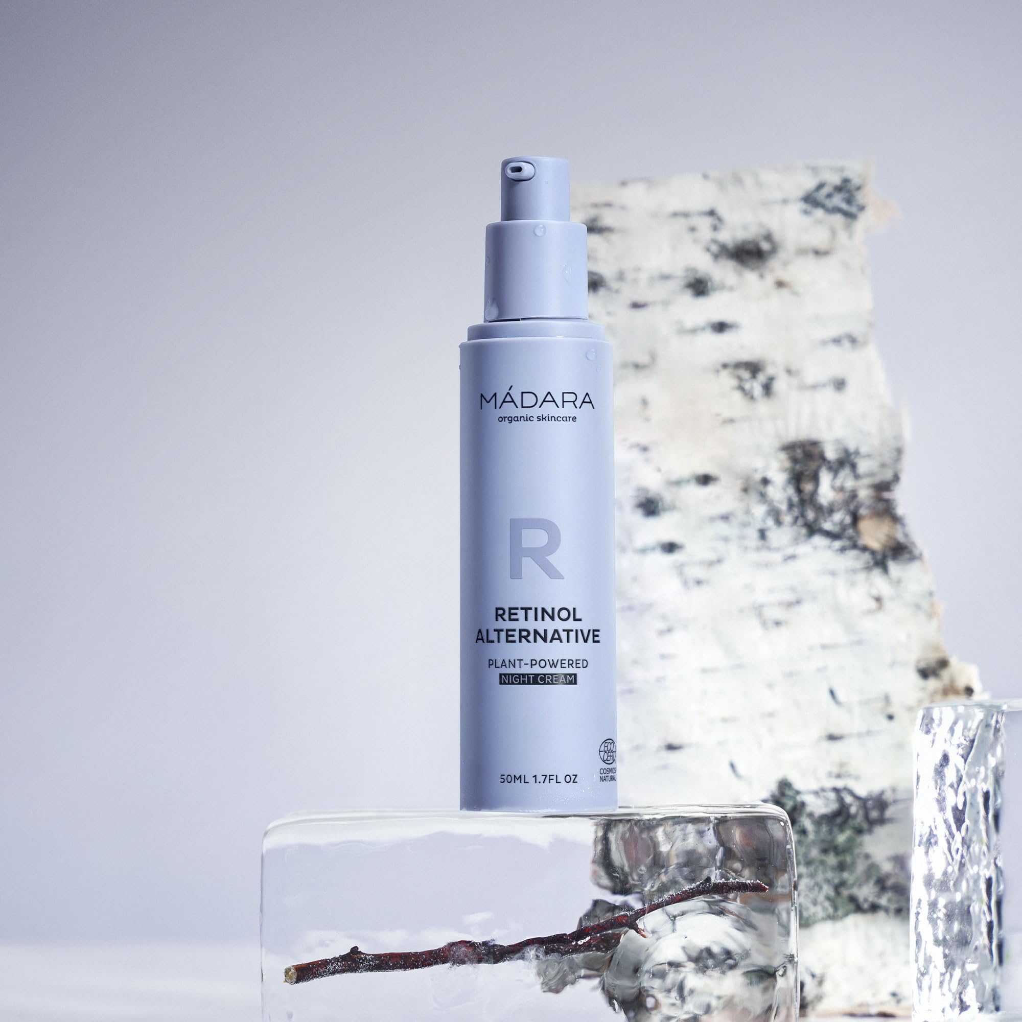 MÁDARA Retinol - Crema da notte alternativa alle erbe, 50 ml, idratante anti-invecchiamento, con bidet pilosa e acqua di betulla, leviga rughe, linee sottili, elasticità, vegano