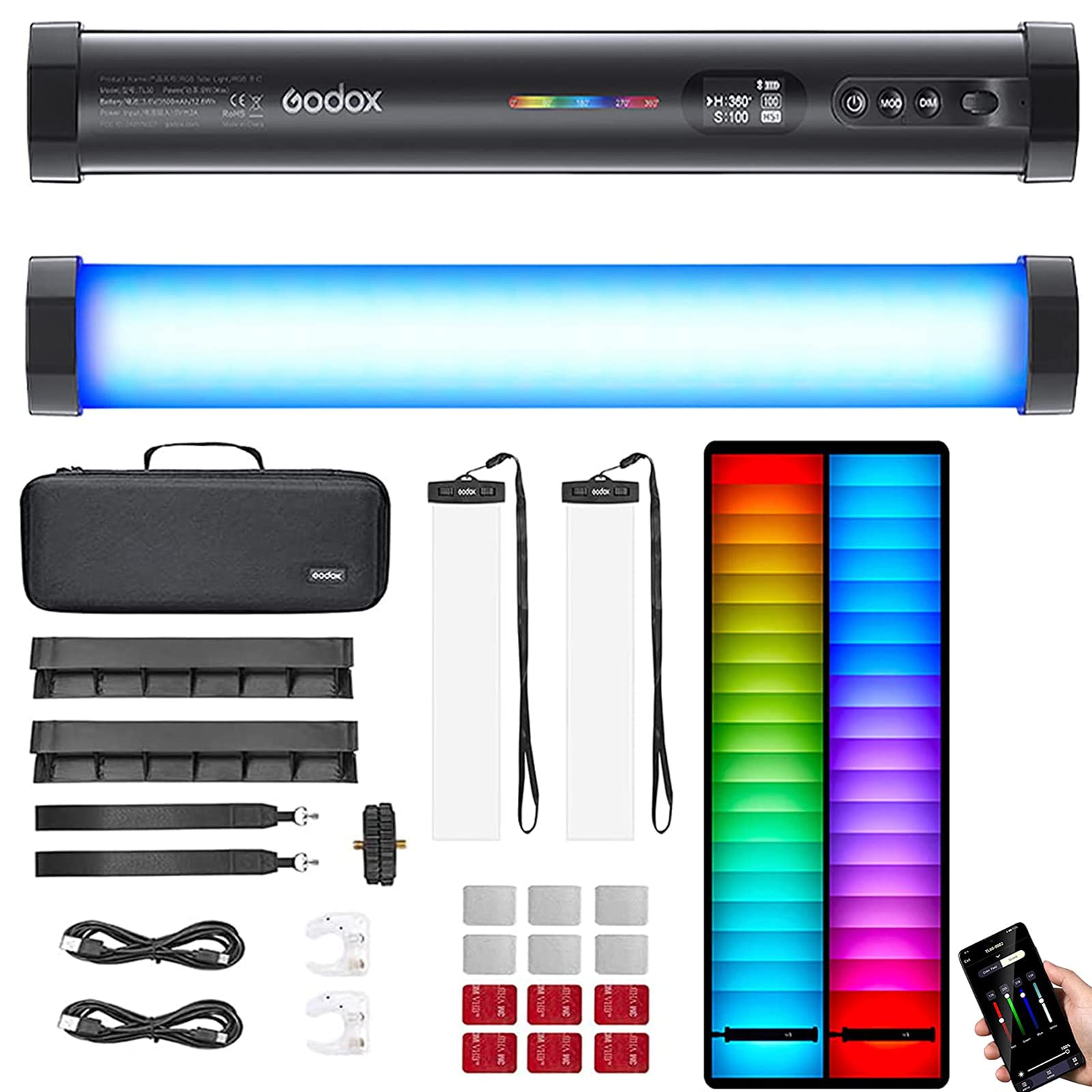 Godox TL30-K2 Two-Light KIT Tube RGB Godox TL30-K2 Two-Light KIT Tube RGB
