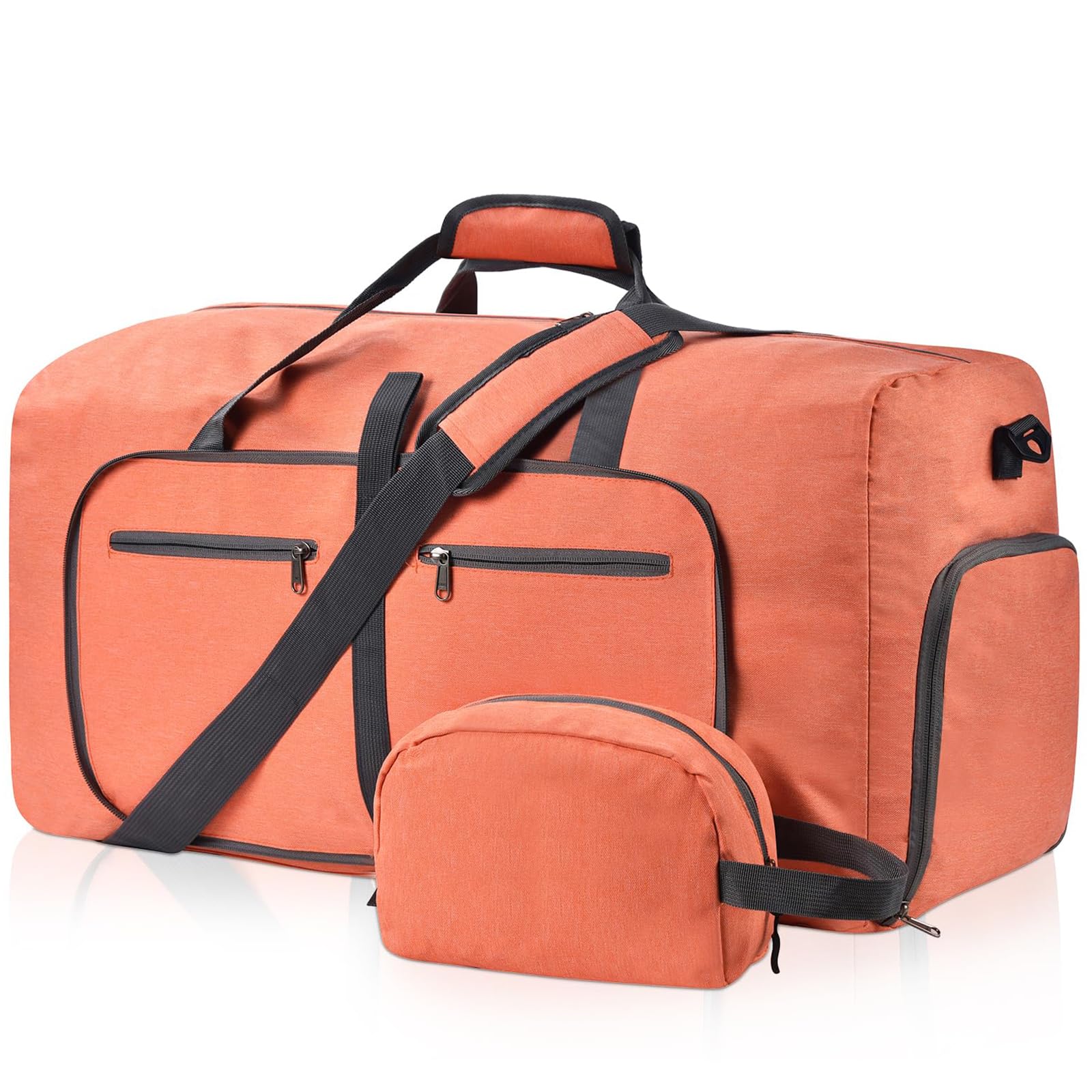 Duffle Bag with Shoes Compartment and Adjustable Strap,Foldable Travel Duffel Bags for Men Women,Waterproof Duffel Bags