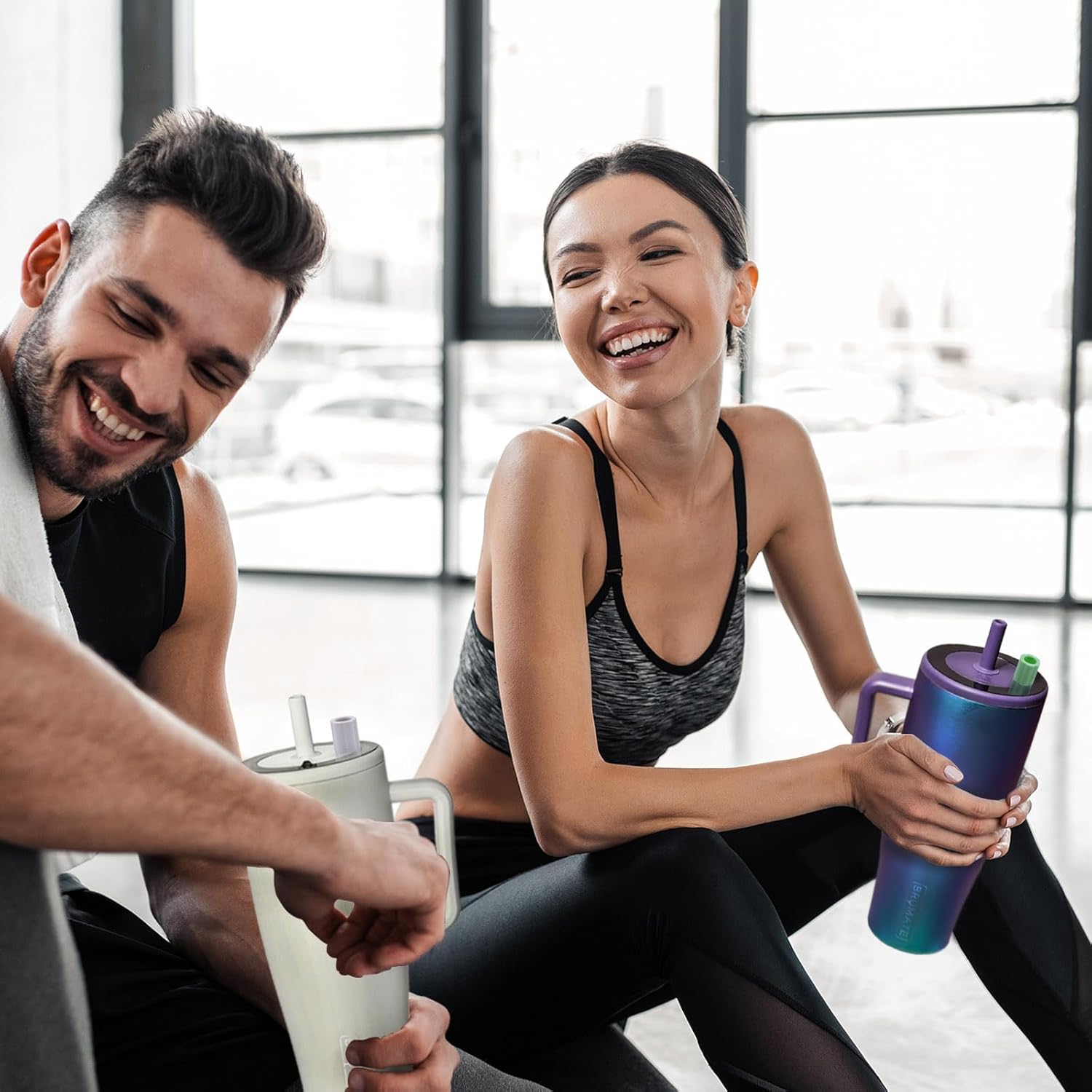 2 Pack Magnetic Straw Covers, Silicone Straw Topper cap for BrüMate All Era and Resa Tumblers, Brumate Accessories (Blue) - Image 5