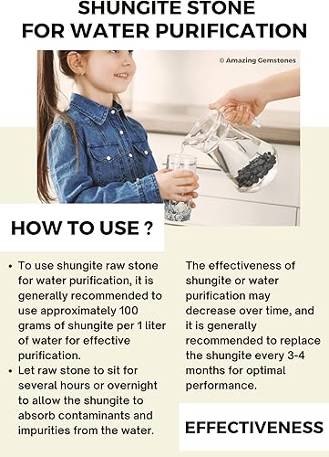 Miniatura 5 de Shungite - Juego de piedras preciosas a granel de cristales crudos de 1 libra y piedras curativas para hacer joyas, piedras curativas de cristal