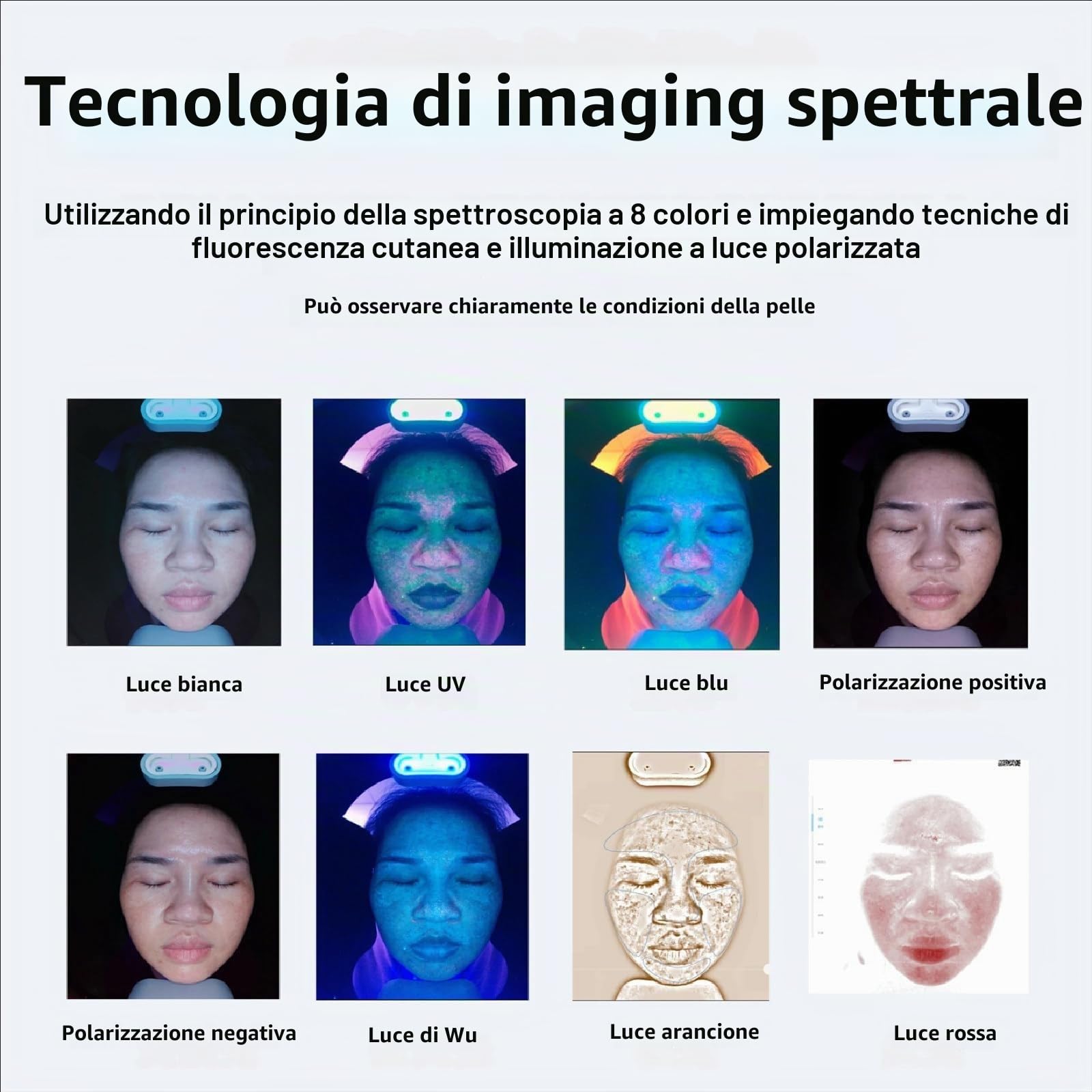 Analizzatore Professionale Per La Pelle Con Intelligenza Artificiale, Schermo Da 13,3/21,5in, Strumento Diagnostico Per Trattamenti Viso, Ideale Per Saloni Di Bellezza E Spa(White,13.3in)