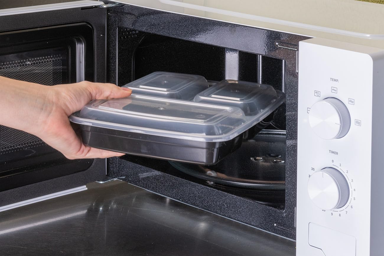 40 boîtes de conservation 3 compartiments avec couvercles - 850 ml [Rosenstein & Söhne]