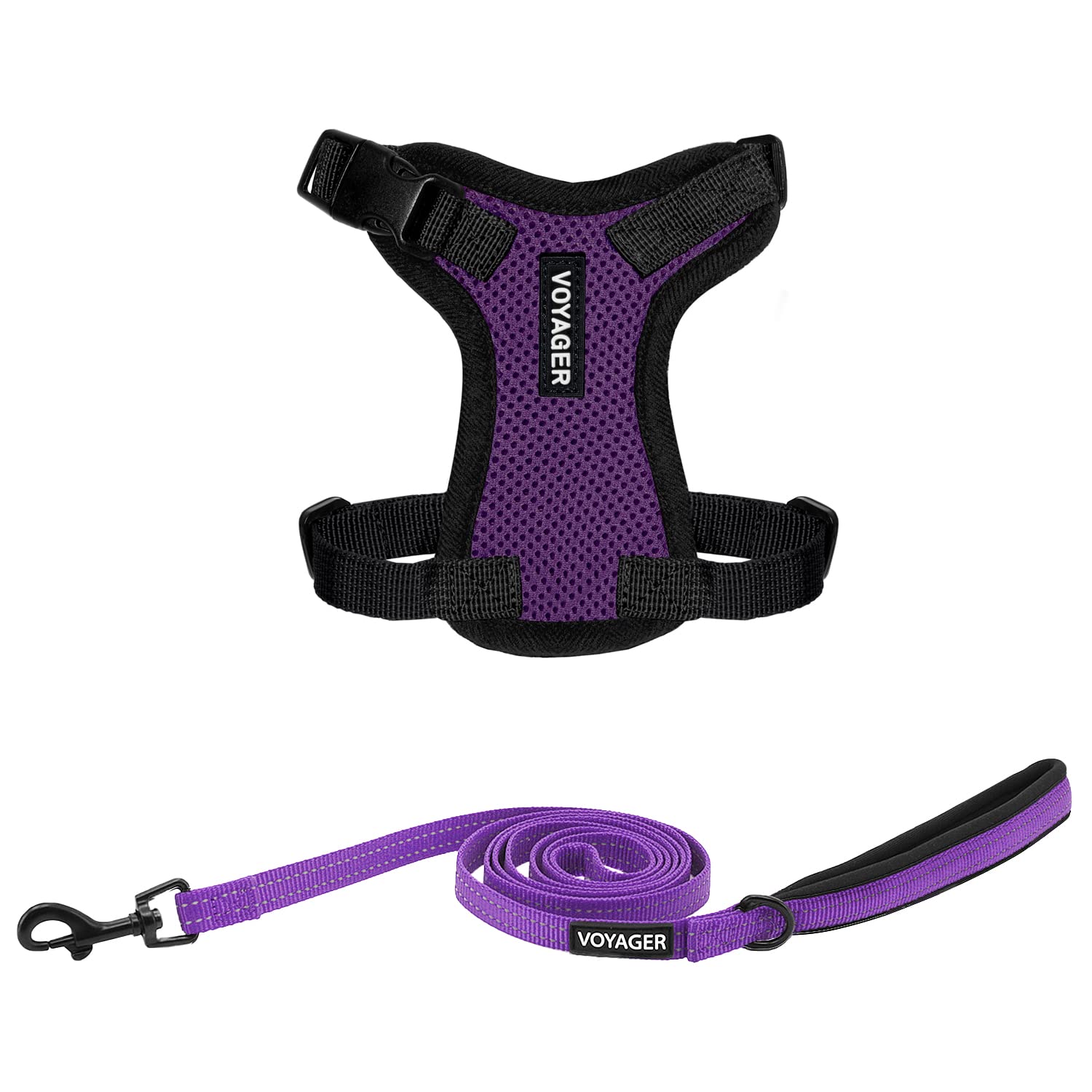 Voyager Escape Proof Cat Harness and Leash Set with Reflective Stitching, Neoprene Handle 5ft - Supports Small, Medium and Large Cats, Kittens for Walking by Best Pet Supplies - Royal Blue, S — view 119