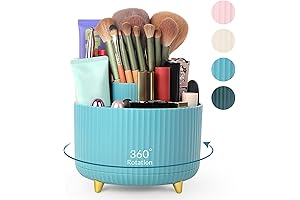 SKYDUE Rotating Brush Holder Makeup Organizer for Desk