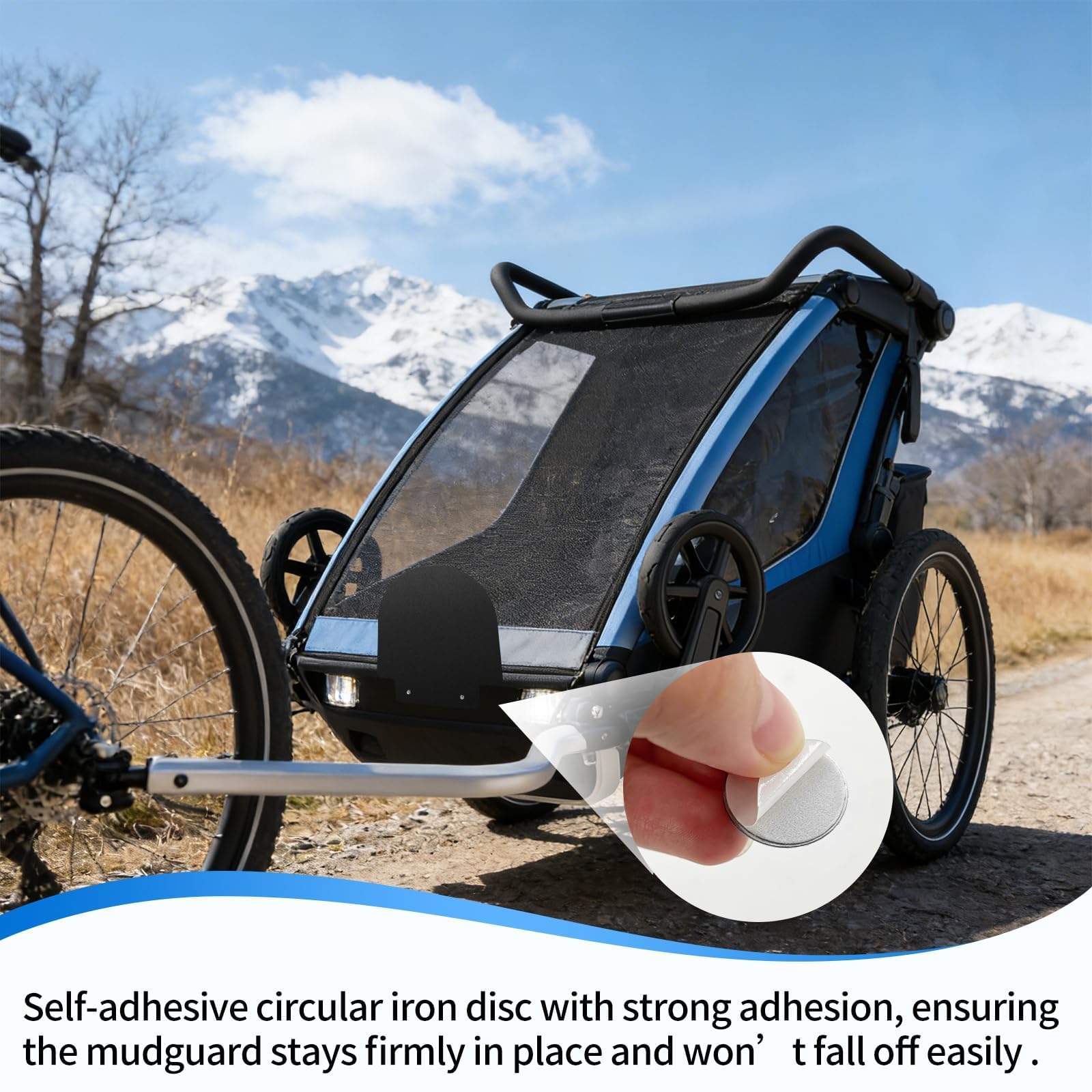 Osłona rowerowa do przyczepy rowerowej Thule Chariot – błotnik rowerowy kompatybilny z Thule Chariot (2017-2023), Lite, Sport, Cab, Cross, błotniki do przyczep rowerowych