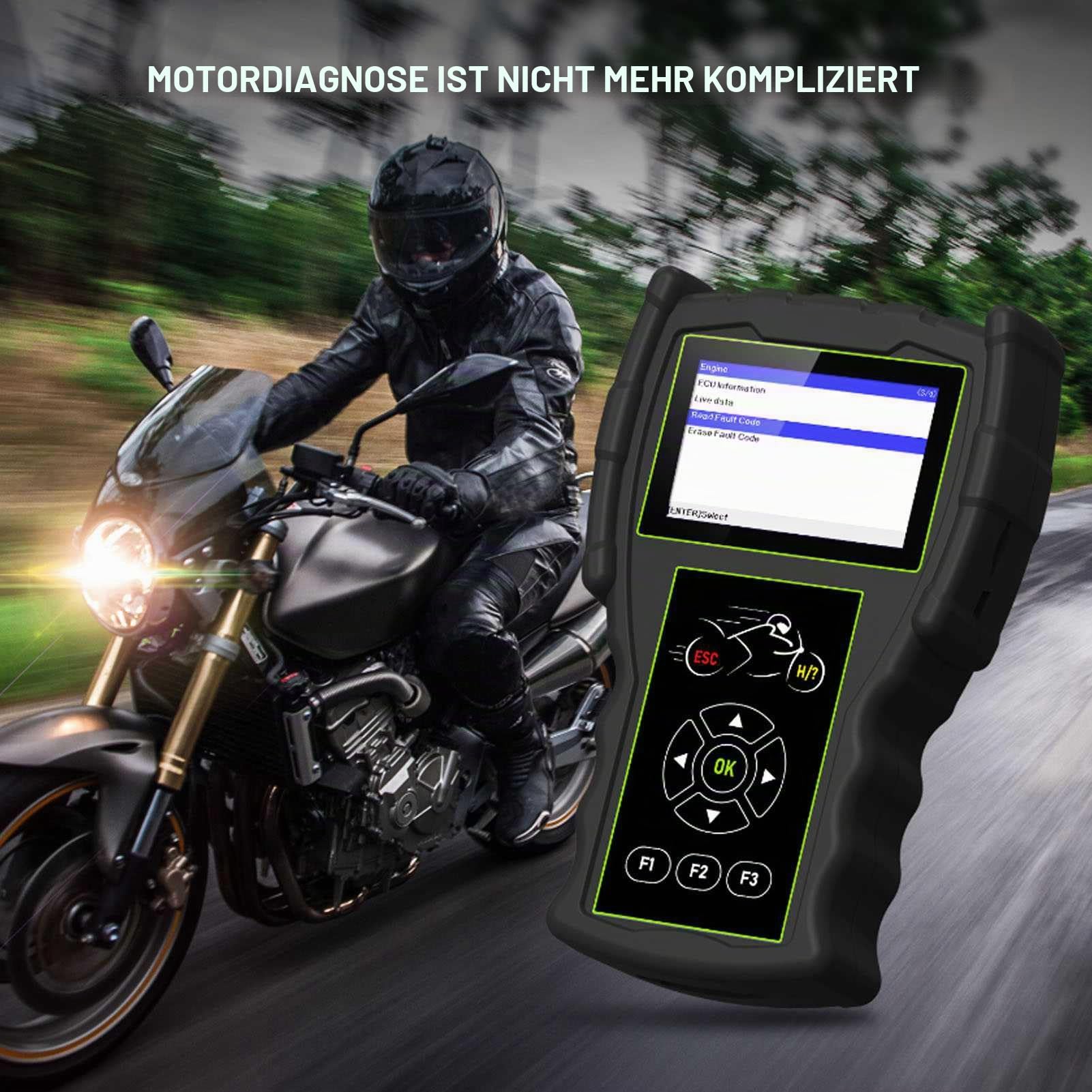 M100 Pro Motorcycle Scanner – Hochleistungs-OBD-Diagnosegerät für Motorräder | Fehlercode-Leser, Multifunktions-Scan-Tool für SYM, & mehr
