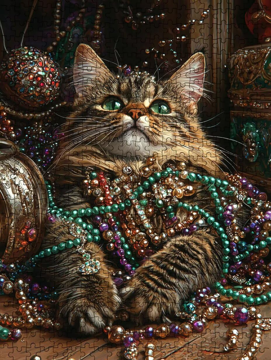 Puzzle 2000 Pezzi, Collana Gatto 3D Puzzle per Adulti Impegnativo, Educa Puzzles Artistico, Divertente E Stimolante Puzzles Decorativo per La Famiglia, Regalo e Decorazione Pareti DX0YL6-927