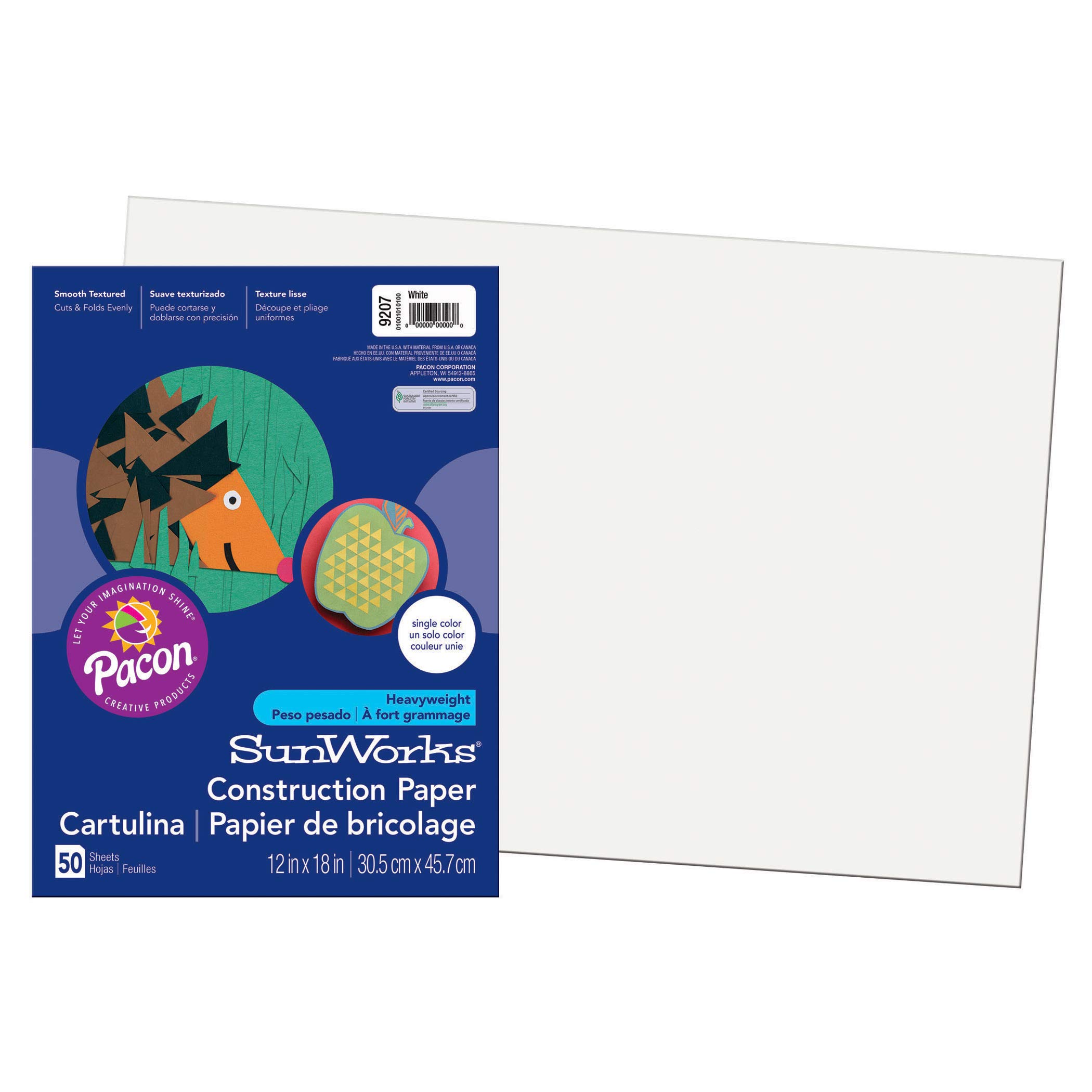  Prang (Formerly SunWorks) Construction Paper, White, 12 x 18,  50 Sheets : Arts, Crafts & Sewing