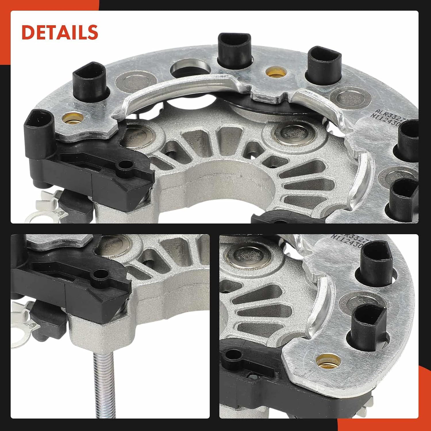 A-Premium Alternator Rectifier Compatible with Chevrolet Silverado 1500, Silverado 1500 Classic, Tahoe, Suburban 1500 2500 & GMC Sierra 1500, Yukon XL 2500 & Cadillac Escalade ESV EXT, 12V Rectifier