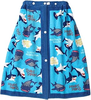 [ブルーセイル] ラップタオル 60cm キッズ 男の子 綿100％ コットン お名前タグ付 D：ブルー 60x120cm