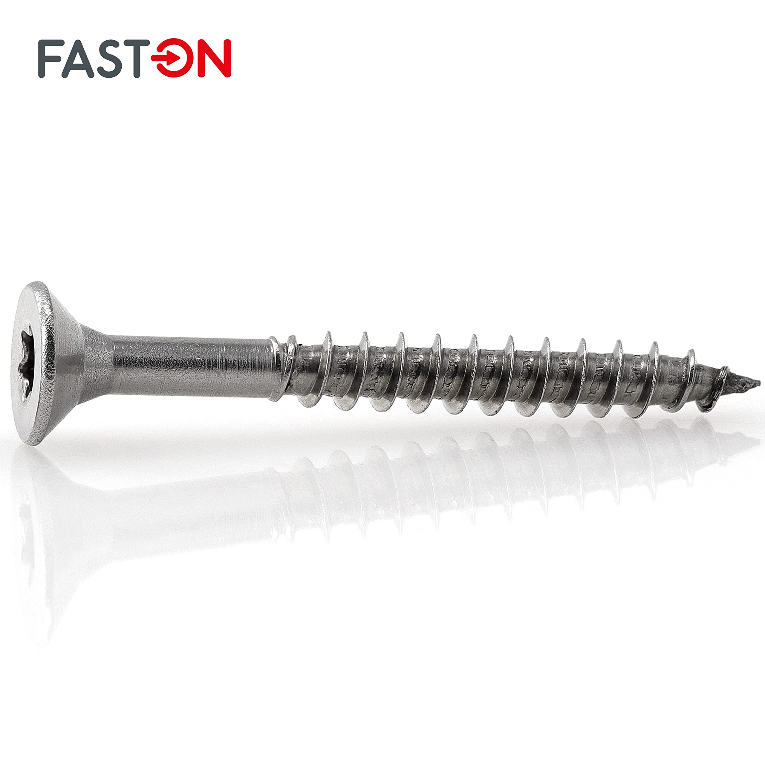 Spanplattenschrauben 5x140 mm Holzschrauben Torx Schrauben Holz (100 Stück) Universalschrauben Selbstschneidende Schrauben Edelstahl FASTON®