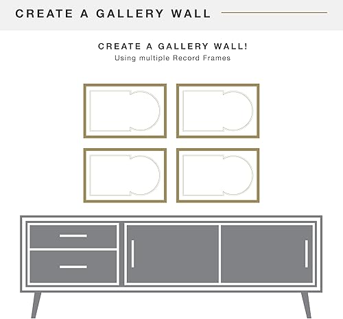 Miniatura 8 de MCS Marco de álbum de discos de doble ranura con alfombrilla inferior negra, negro, 16.5 x 25 pulgadas