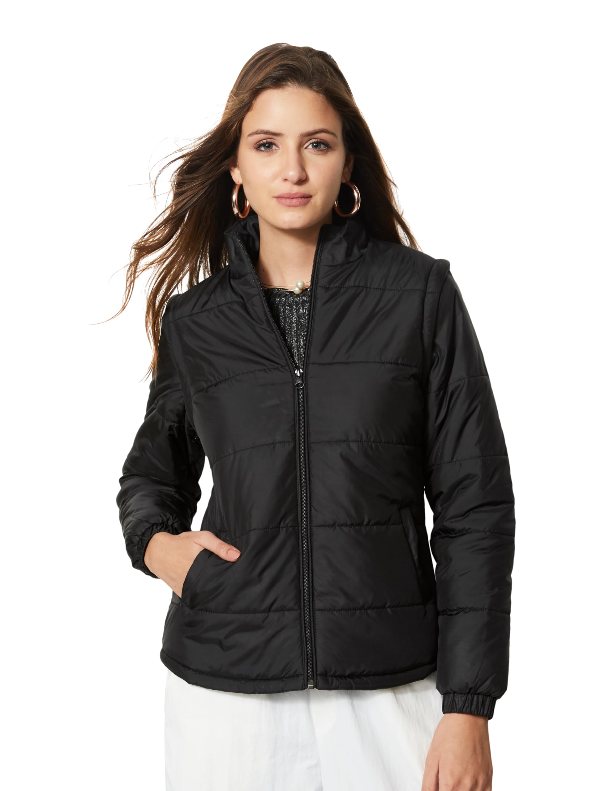 Women's Regular Quilted Jacket (Available in Plus Sizes)-image-31