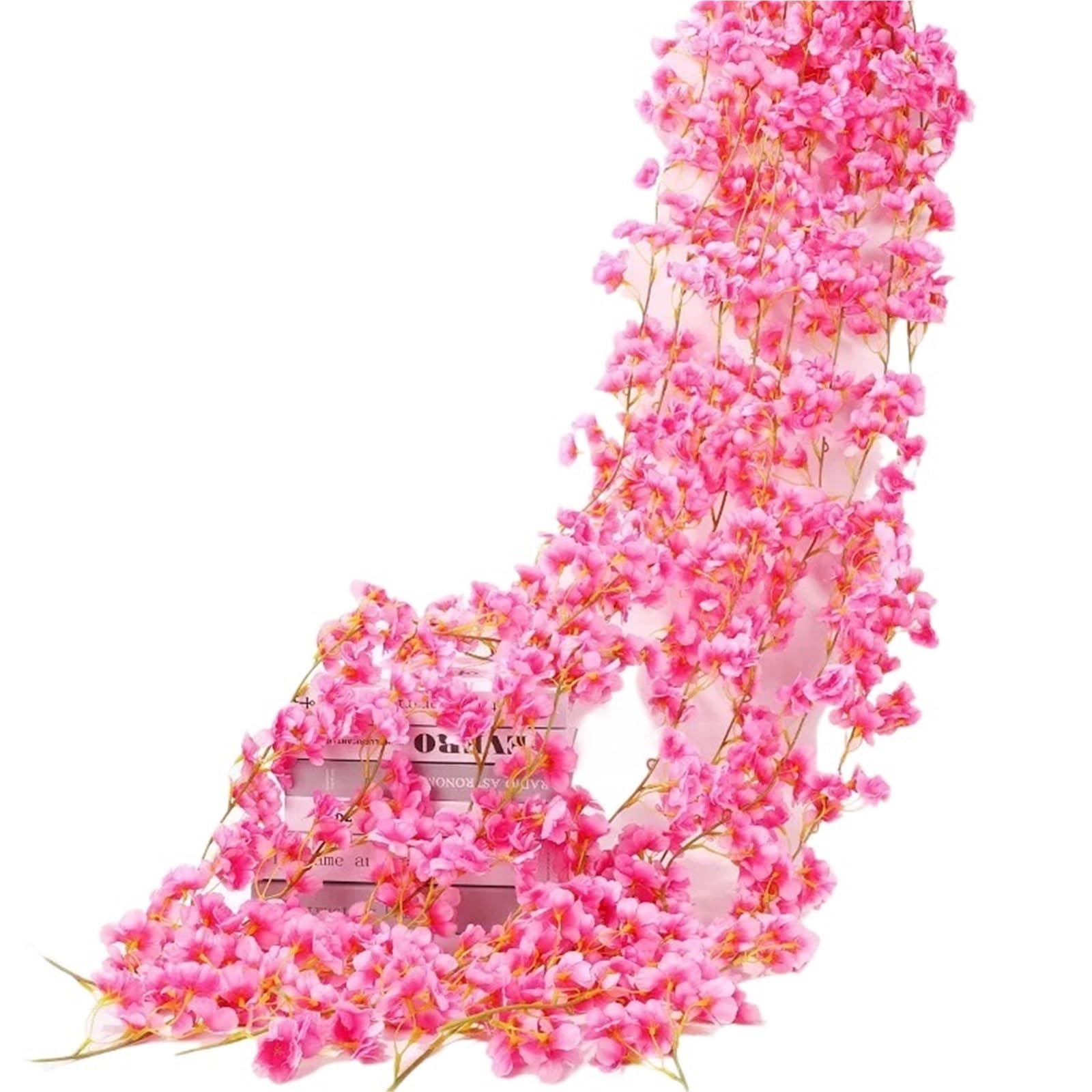 LXLAEOANG Artificial Flowers Artificial Flowers Garland Blossoms Vines Garden Arch Decor Fake Flower Wedding Party Home Decoration