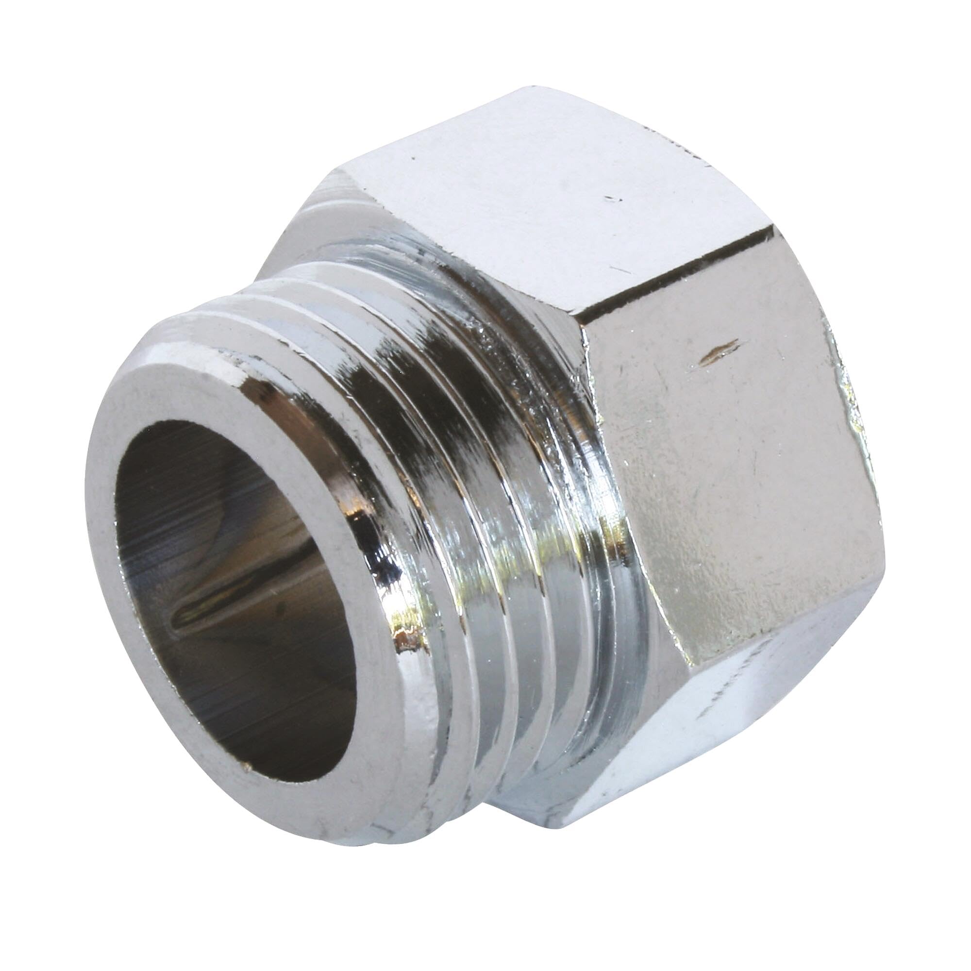SOMATHERM FOR YOU, Raccord égal laiton nickelé Mâle Femelle 15/​21 - Raccord à visser chromé pour tuyauteries - Étanchéité sur filet ou joint plat - Résistant à la corrosion et durable