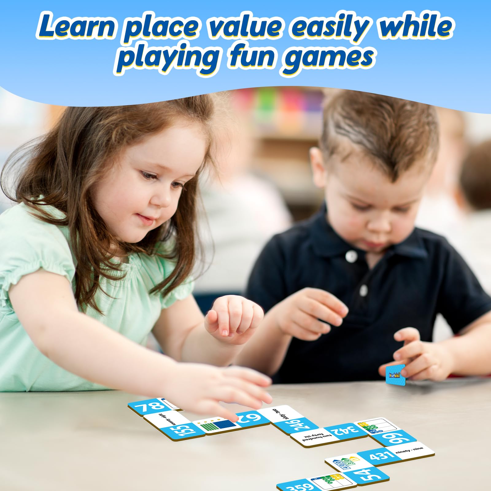 Snapklik.com : Place Value Dominoes Set,Math Manipulatives Games For ...