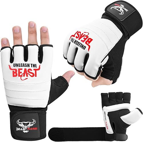 Miniatura 4 de BEAST RAGE Guantes de karate de Taekwondo para hombres y mujeres, guantes de entrenamiento de boxeo, MMA Kickboxing, artes marciales, guantes de