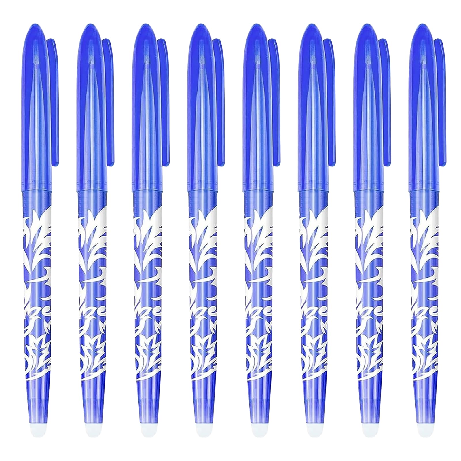 Lechisenop 8 Pack Erasable Pens (0.7mm), Blue Gel Ink with Eraser Tip, Clean Corrections for Notes, Homework, Journals & Planne — image 1
