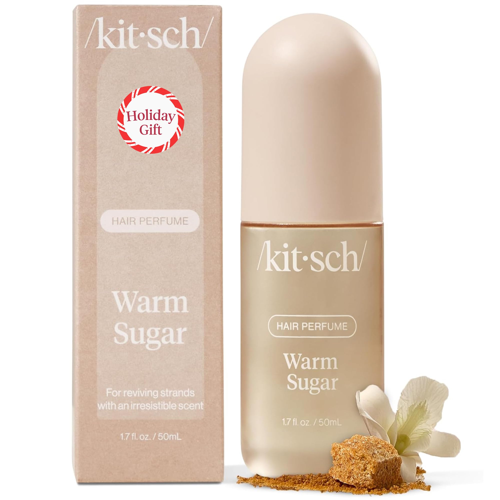Kitsch Hair Perfume for Women - Warm Sugar | Clean, Deodorizing & Patented Odor-Eliminating Technology Hair Spray & Body Mist - Freshen Hair, Body & Pillows - Pink Grapefruit & Vanilla Scent - 50mL