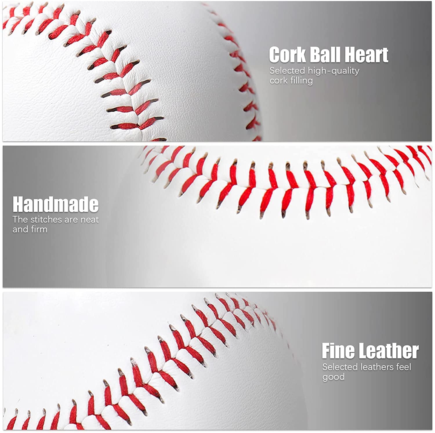 Balles De Baseball 22,9 Cm - Entraînement Professionnel Pour Adultes Et Jeunes - Modèle Forrader