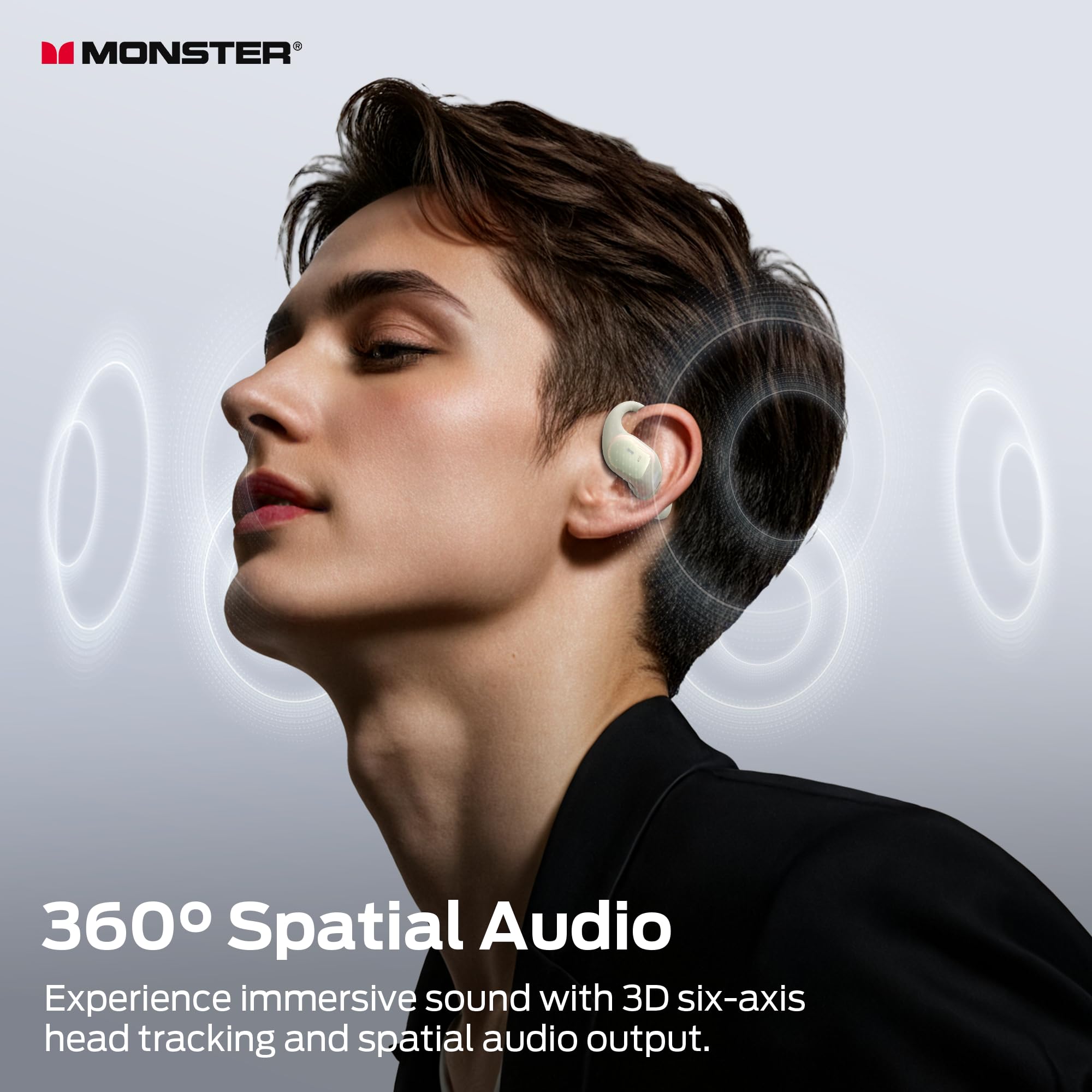 Monster AC326 Bluetooth Earbuds - Clear Calls Wireless Headphones - Dettaglio