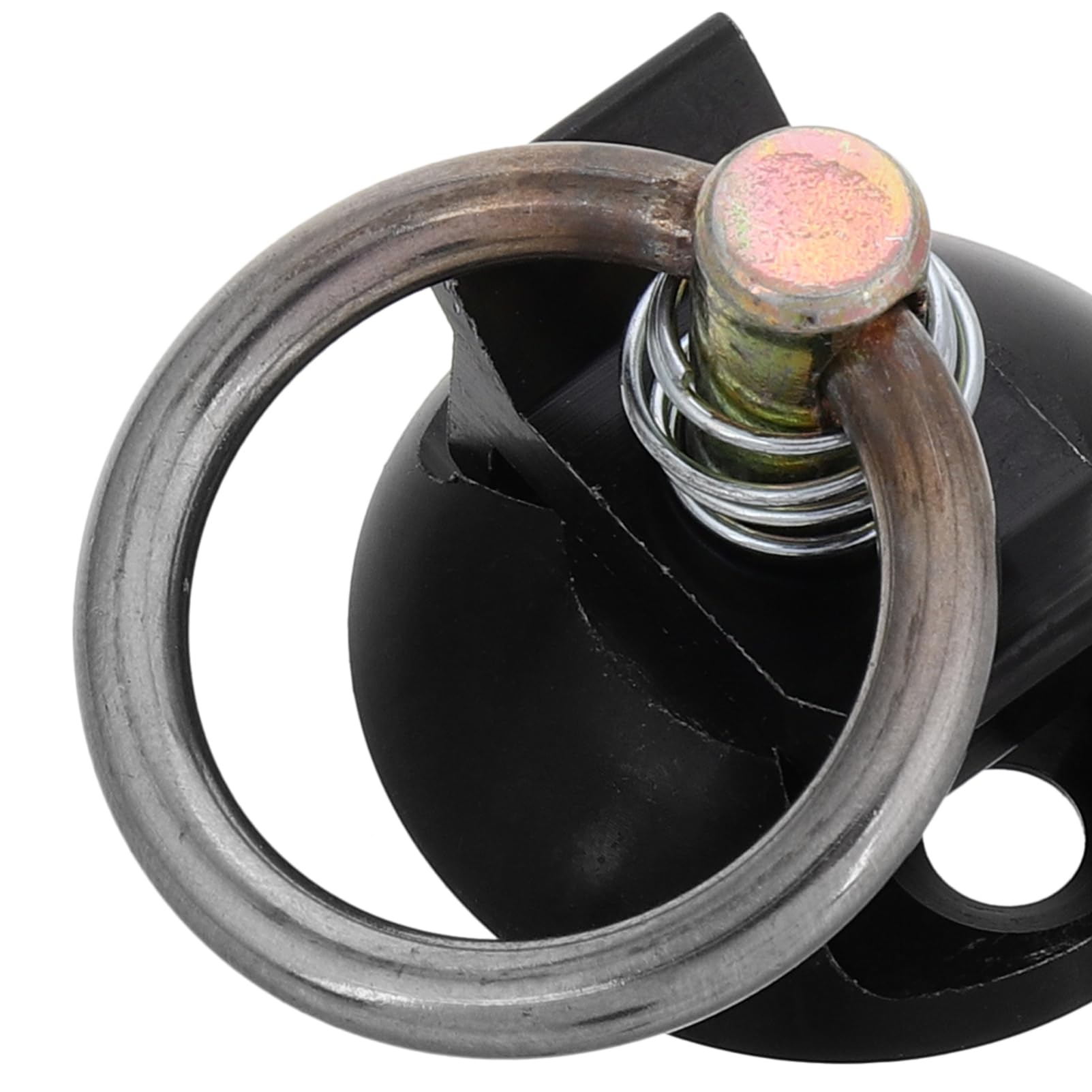 Kit Punto de Anclaje Redondo Atornillable Negro, 4 Unidades, Fijación Segura para Transporte en Vehículos y Camiones, Accesorio de Amarre con Liberación Rápida, Compatible