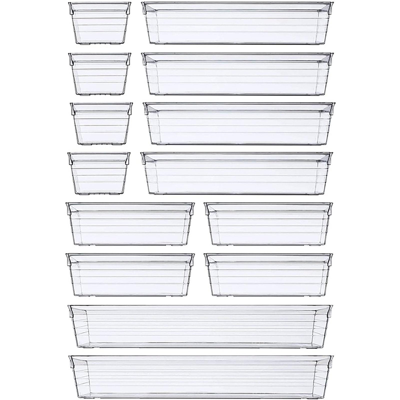 QIXCXAZ Up Organizers For Drawer Stylish 9 Drawer Organizer Clear Plastic