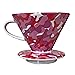kajava mama pour over coffee dripper - ceramic slow brewing accessories for home, cafe, restaurants - easy manual brew maker gift - strong flavor brewer - v02 paper cone filters - pink camo, 2 cup