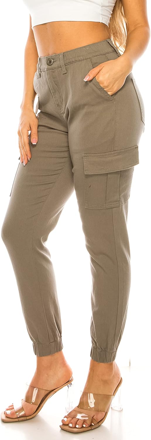 Double Denim January 5th High Waisted Cargo Joggers Pants for Women – Baggy Fleece-Lined Sweatpants with Pockets Streetwear - Image 2