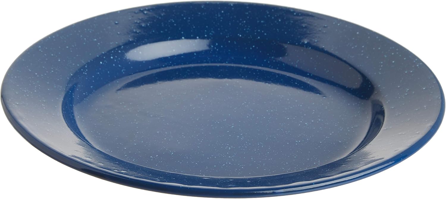 Coleman 10" Enamelware Dinner Plate with Wide Rim (Blue)