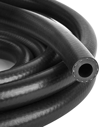 Miniatura 9 de Manguera de línea de combustible de 5 pies, diámetro interior de 516 pulgadas, manguera de goma trenzada de goma NBR negra para motores de sistemas